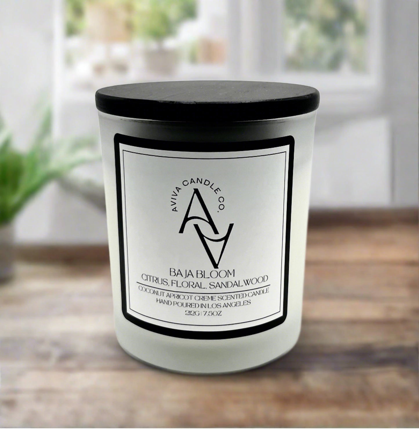 Coconut Apricot Creme Scented Candle Baja Bloom