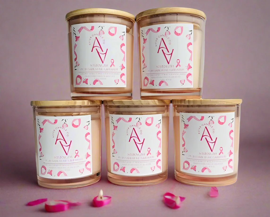 Strength-Breast Cancer Awareness Candle