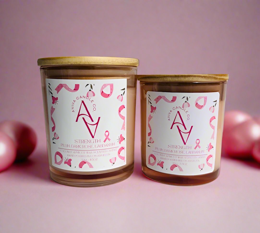 Strength-Breast Cancer Awareness Candle