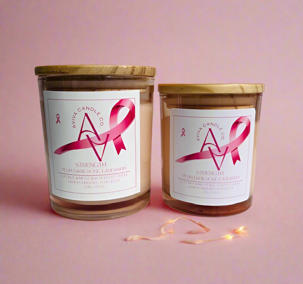 Strength-Breast Cancer Awareness Candle